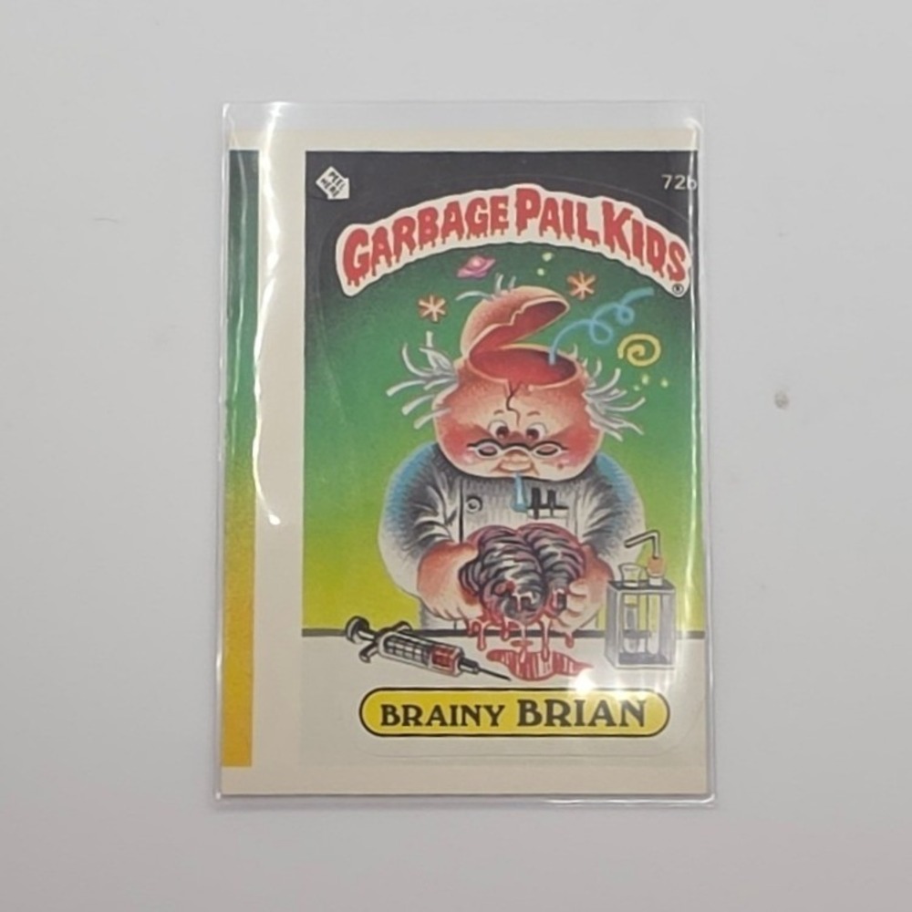 Topps Garbage Pail Kids OS2 Brainy Brian Fair 72b Error Card Miscut